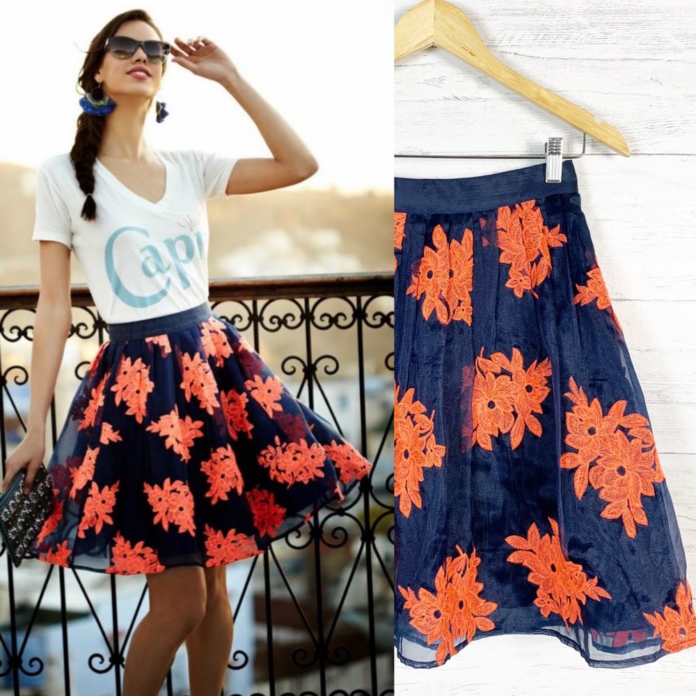 Anthropologie • Maeve Prome Blossom Skirt 6